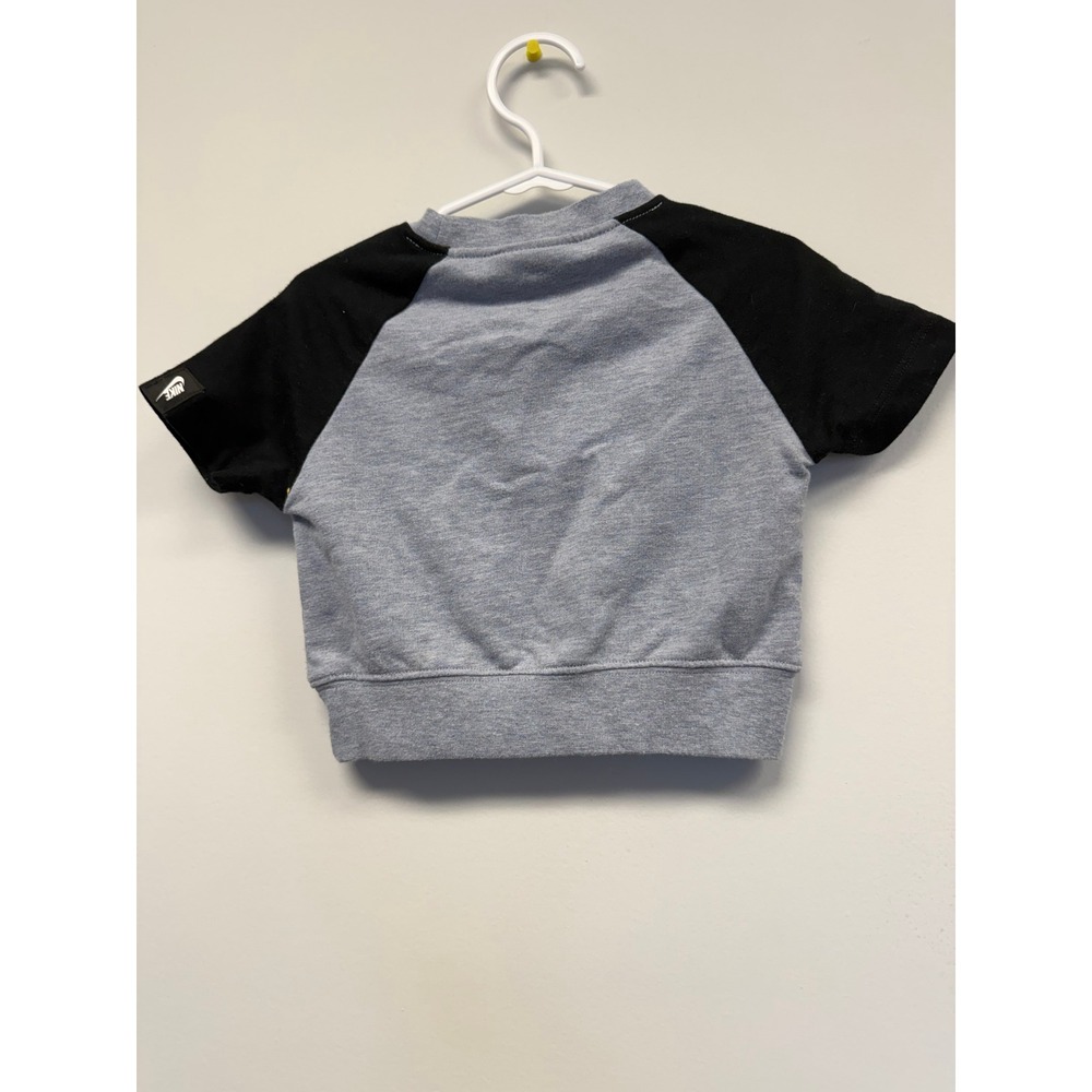 Nike Air Toddler Girls Grey Black Colorblock Short Sleeve Sweatshirt Size 3T - Picture 4 of 4